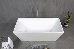 TONA Harmony Freestanding Glossy White Bathtub(59"-67") TONA Bathroom Furniture