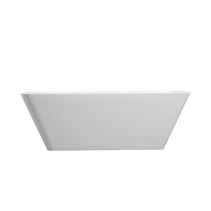 Harmony Freestanding Acrylic Bathtub 59"/67" Glossy White Soaking Tub TONA Bathroom Furniture