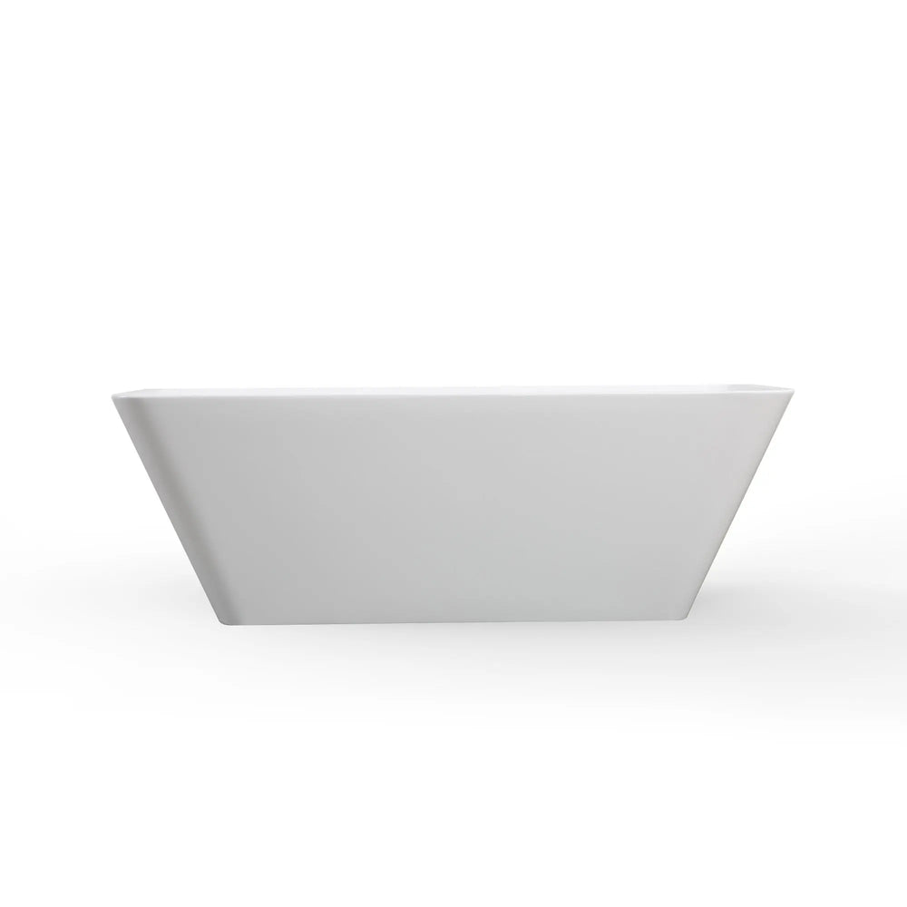 Harmony Freestanding Acrylic Bathtub 59"/67" Glossy White Soaking Tub TONA Bathroom Furniture