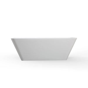 Harmony Freestanding Acrylic Bathtub 59"/67" Glossy White Soaking Tub TONA Bathroom Furniture
