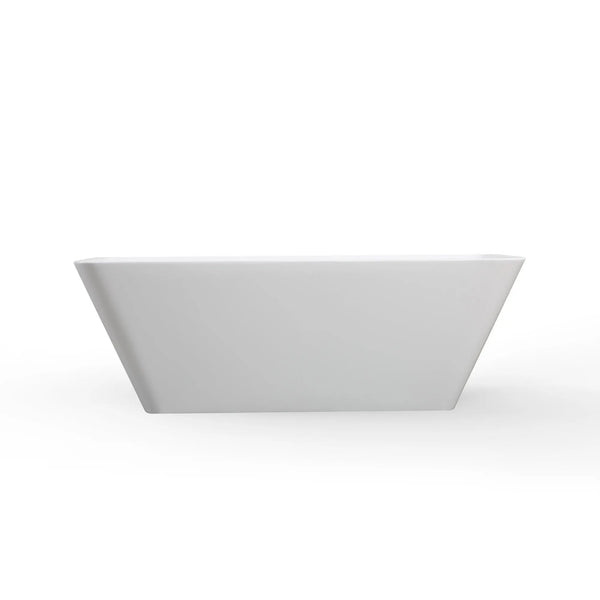 Harmony Freestanding Acrylic Bathtub 59"/67" Glossy White Soaking Tub TONA Bathroom Furniture