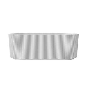 Harp Freestanding Acrylic Bathtub with Unique Ribbed Design 59''/67'' TONA Bathroom Furniture