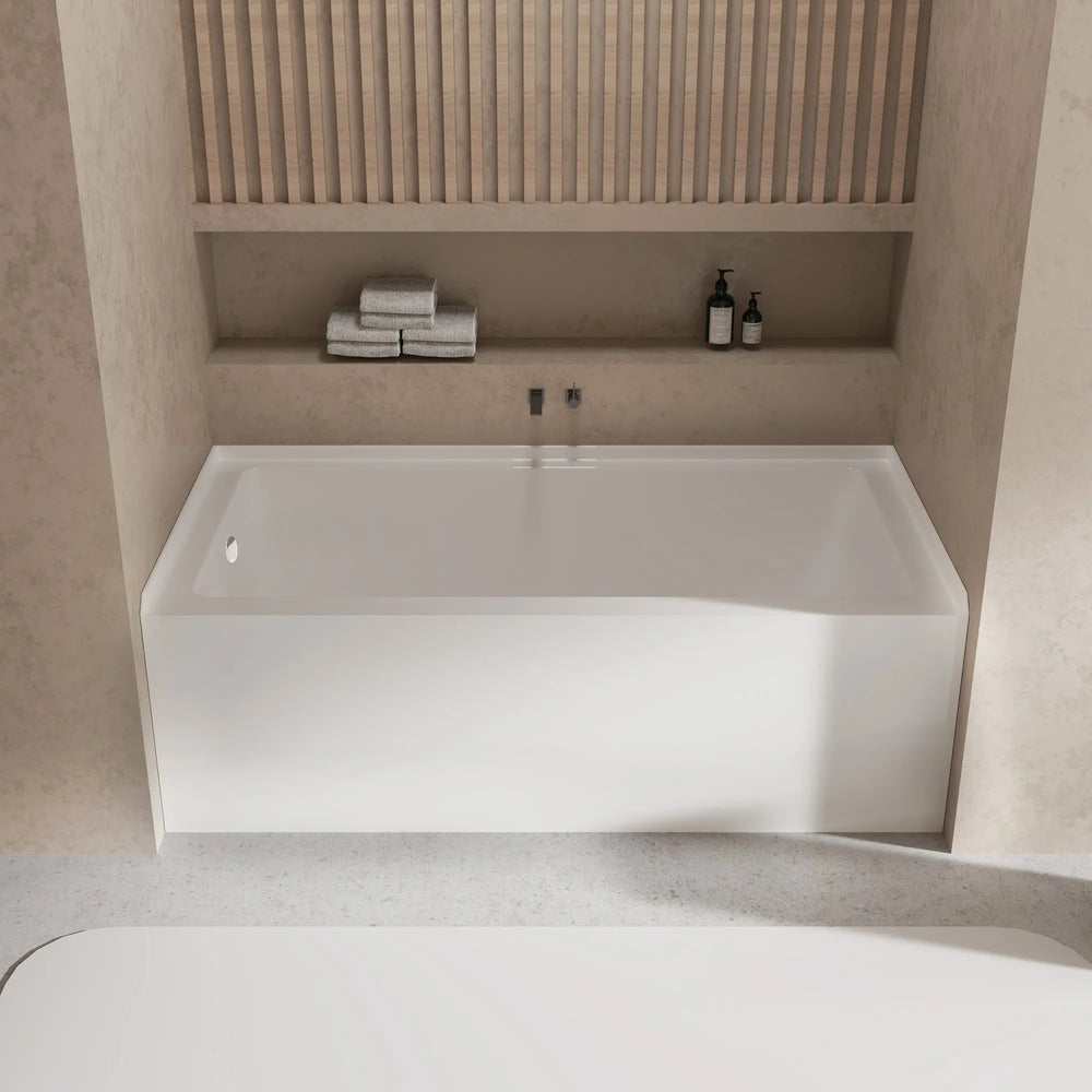 Manhattan 60" Rectangular Alcove Acrylic Bathtub Left Drain TONA Bathroom Furniture