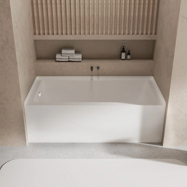 Manhattan 60" Rectangular Alcove Acrylic Bathtub Left Drain TONA Bathroom Furniture