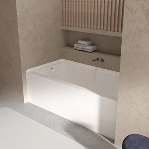 Manhattan 60" Rectangular Alcove Acrylic Bathtub Left Drain TONA Bathroom Furniture