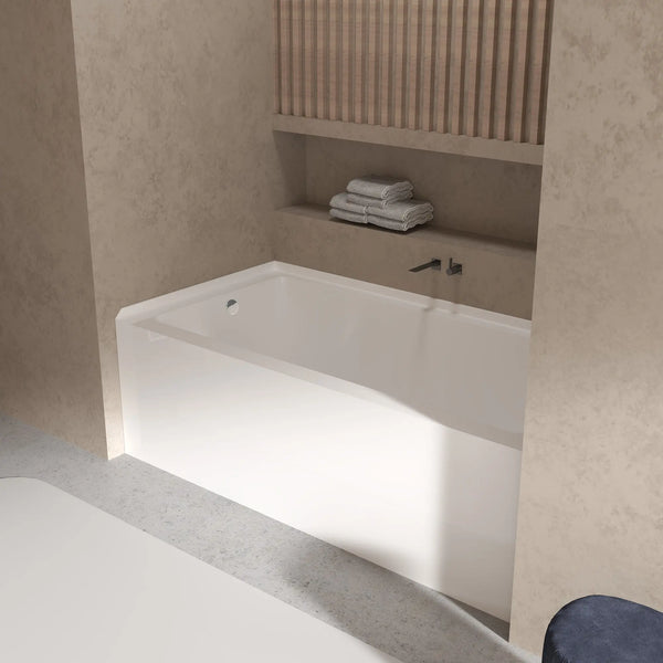 Manhattan 60" Rectangular Alcove Acrylic Bathtub Left Drain TONA Bathroom Furniture
