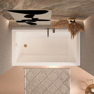 Manhattan 60" Rectangular Alcove Acrylic Bathtub Left Drain TONA Bathroom Furniture