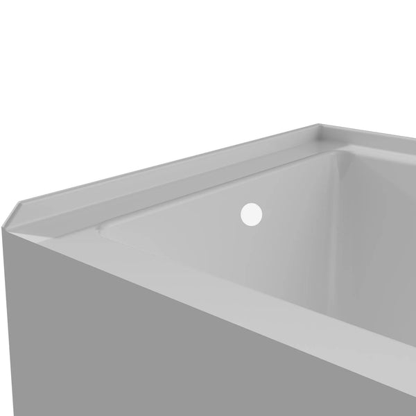 Manhattan 60" Rectangular Alcove Acrylic Bathtub Left Drain TONA Bathroom Furniture
