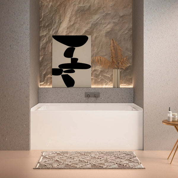 Manhattan 60" Rectangular Alcove Acrylic Bathtub Right Drain TONA Bathroom Furniture