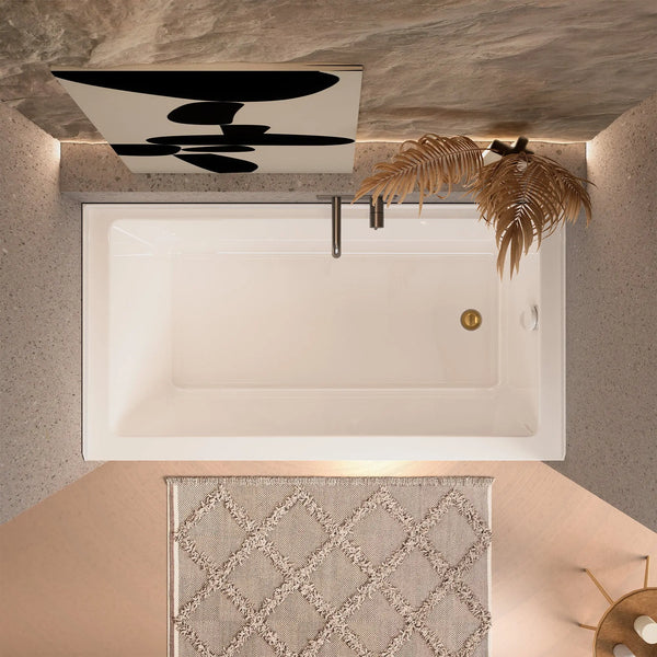 Manhattan 60" Rectangular Alcove Acrylic Bathtub Right Drain TONA Bathroom Furniture