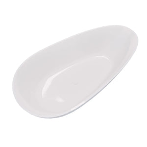 NCL 59" Freestanding Stone Resin Bathtub Luxury Soaking Tubs - Glossy White TONA Bathroom Furniture
