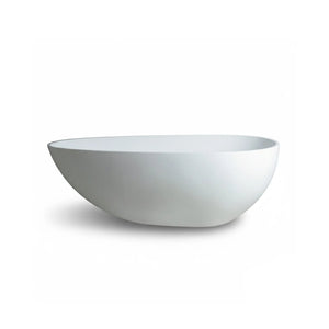 NCL 59" Freestanding Stone Resin Bathtub Luxury Soaking Tubs - Matt White TONA Bathroom Furniture