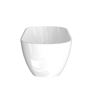 Nevis 59'' Glossy White Stone Resin Freestanding Soaking Bathtub TONA Bathroom Furniture