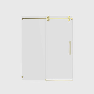 Single Sliding 56-60" x 76" Frameless Shower Door with 3/8" Tempered Glass, Brushed Gold TONA Bathroom Furniture