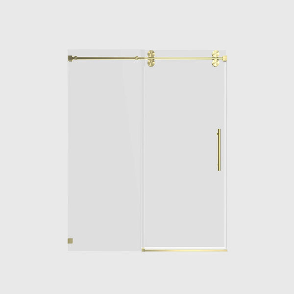 Single Sliding 56-60" x 76" Frameless Shower Door with 3/8" Tempered Glass, Brushed Gold TONA Bathroom Furniture