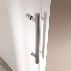 Single Sliding 56-60" x 76" Frameless Shower Door with 3/8" Tempered Glass, Brushed Nickel TONA Bathroom Furniture