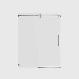Single Sliding 56-60" x 76" Frameless Shower Door with 3/8" Tempered Glass, Brushed Nickel TONA Bathroom Furniture