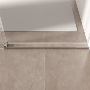 Single Sliding 56-60" x 76" Frameless Shower Door with 3/8" Tempered Glass, Chrome TONA Bathroom Furniture