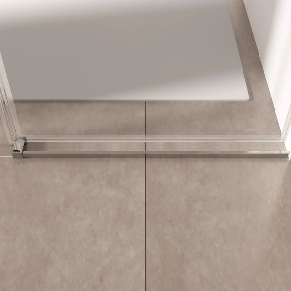 Single Sliding 56-60" x 76" Frameless Shower Door with 3/8" Tempered Glass, Chrome TONA Bathroom Furniture