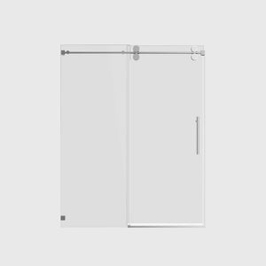 Single Sliding 56-60" x 76" Frameless Shower Door with 3/8" Tempered Glass, Chrome TONA Bathroom Furniture