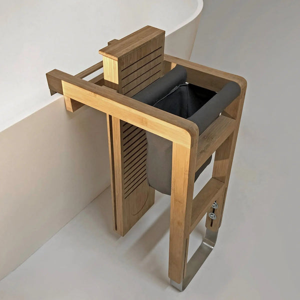 TONA Solid Wood Bathtub Caddy Tray, Expandable Adjustable Bath Shelf 10"-25" TONA Bathroom Furniture