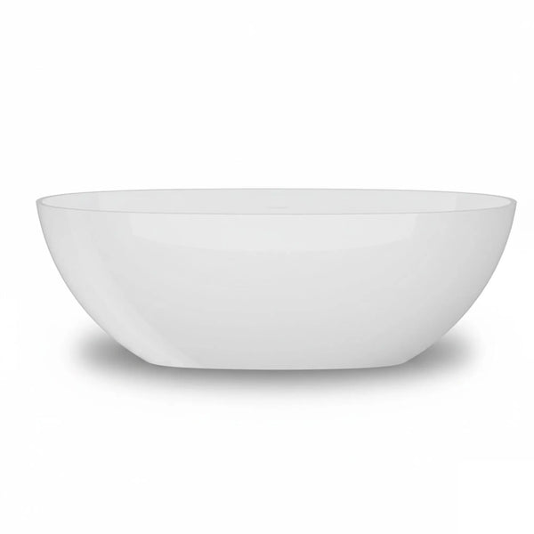 Viking 65'' Stone Resin Freestanding Soaking Bathtub in Glossy White TONA Bathroom Furniture
