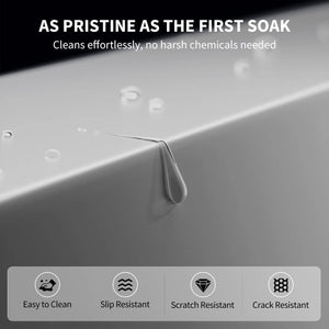 Viking 65'' Stone Resin Freestanding Soaking Bathtub in Matte Gray TONA Bathroom Furniture