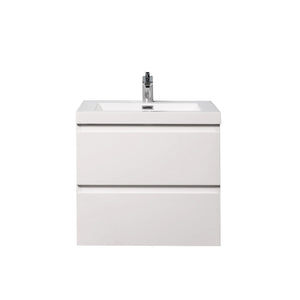Angela 24'' Glossy White Floating Vanity with White Countertop TONA Bathroom Furniture