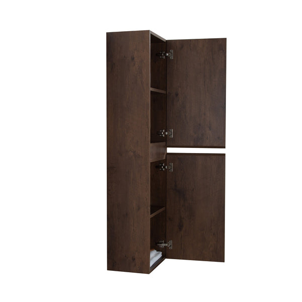 Angela 60'' Rose Wood Floating Side Unit Cabinet TONA Bathroom Furniture
