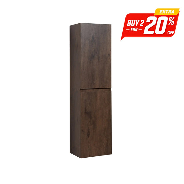 Angela 60'' Rose Wood Floating Side Unit Cabinet TONA Bathroom Furniture