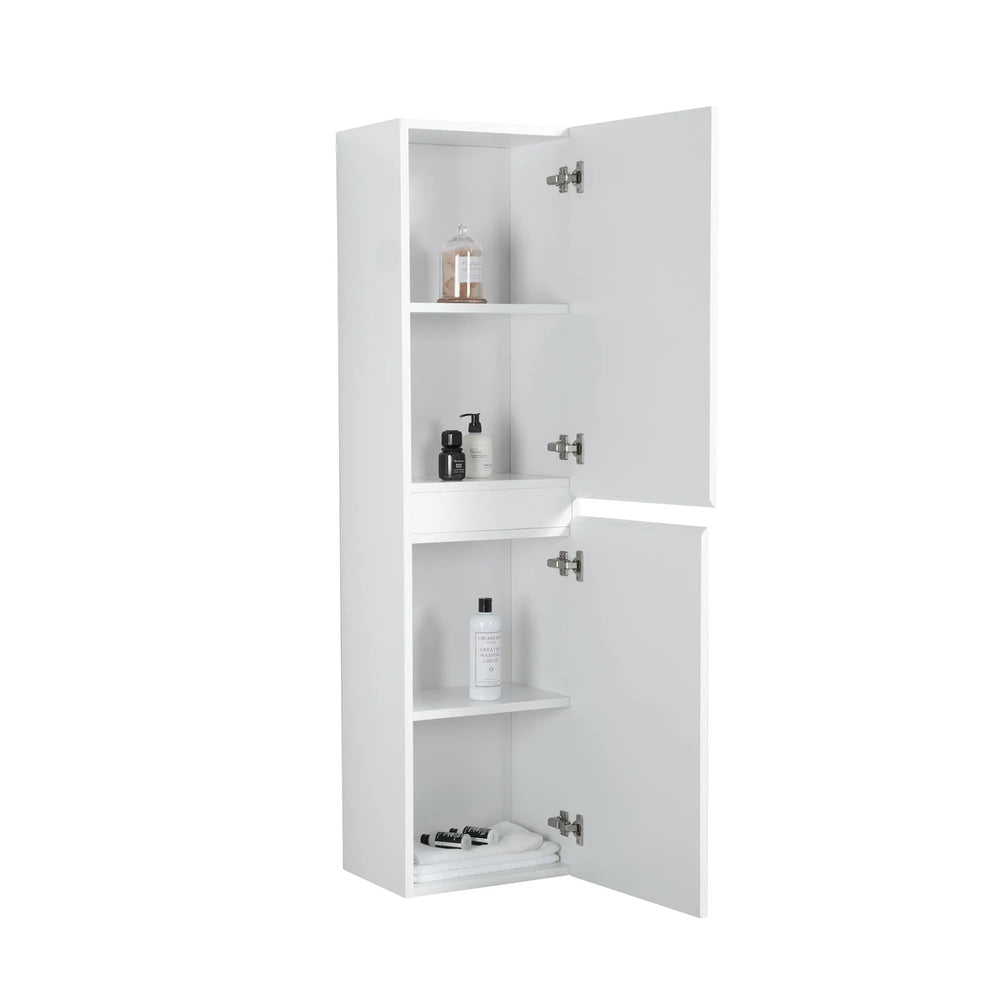 Angela 60'' Glossy White Floating Side Unit Cabinet TONA Bathroom Furniture