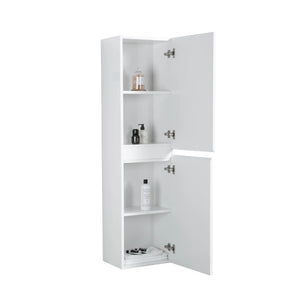 Angela 60'' Glossy White Floating Side Unit Cabinet TONA Bathroom Furniture