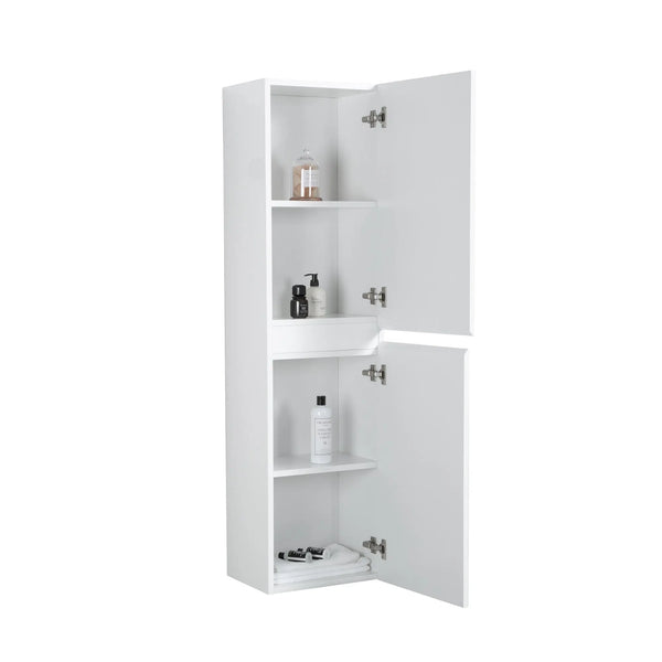 Angela 60'' Glossy White Floating Side Unit Cabinet TONA Bathroom Furniture