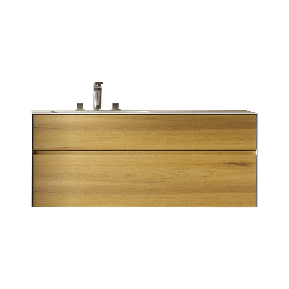 Bosco 48'' Floating Vanity Single Sink with White Porcelain Countertop TONA Bathroom Furniture