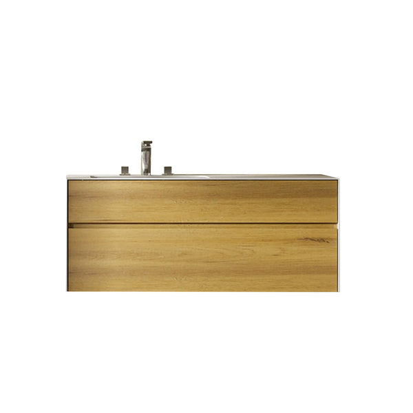 Bosco 48'' Floating Vanity Single Sink with White Porcelain Countertop TONA Bathroom Furniture