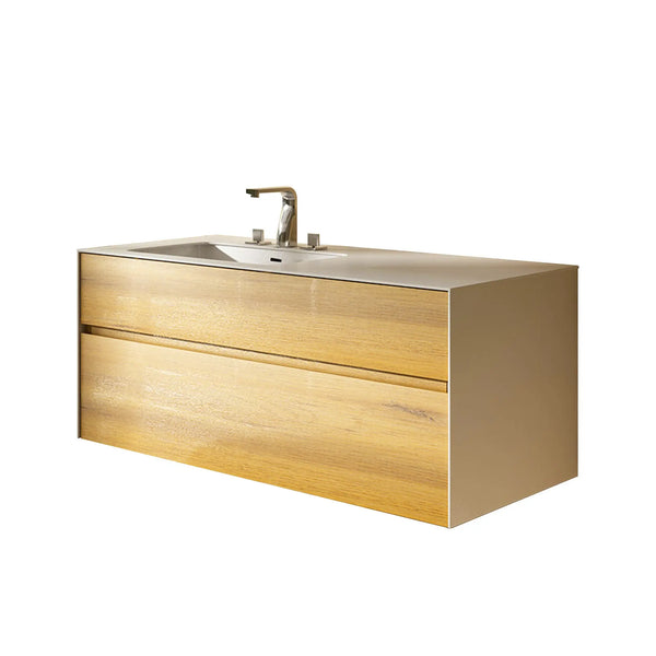 Bosco 48'' Floating Vanity Single Sink with White Porcelain Countertop TONA Bathroom Furniture