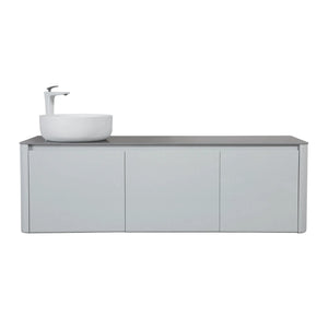 Bova Floating Vanity Single Vessel Sink with White Countertop (63''/71'') TONA Bathroom Furniture