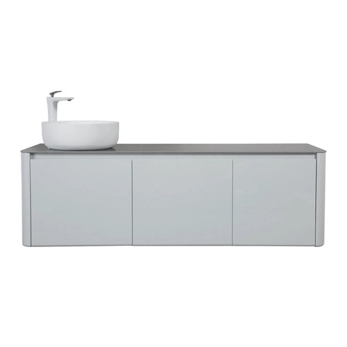 Bova Floating Vanity Single Vessel Sink with White Countertop (63''/71'') TONA Bathroom Furniture