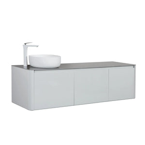 Bova Floating Vanity Single Vessel Sink with White Countertop (63''/71'') TONA Bathroom Furniture