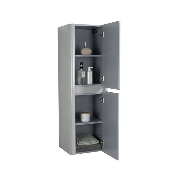 BOVA Side Cabinet in A.Gray with Built-In Partitions and Damping Hinges TONA Bathroom Furniture