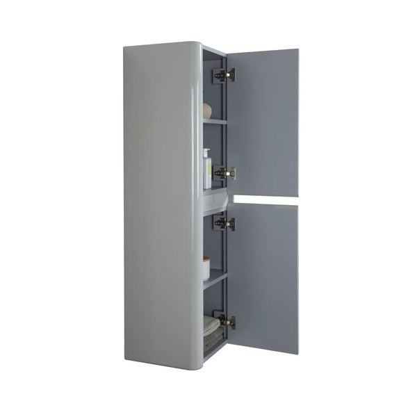 BOVA Side Cabinet in A.Gray with Built-In Partitions and Damping Hinges TONA Bathroom Furniture