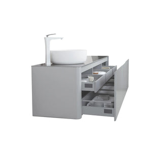 Bova Floating Vanity Single Vessel Sink with White Countertop (63''/71'') TONA Bathroom Furniture