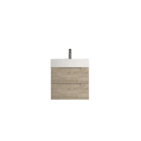 Combo-T 24'' Floating Single Vanity with Gloss white Resin Stone Sink TONA Bathroom Furniture