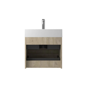 Combo-T 24'' Floating Single Vanity with Gloss white Resin Stone Sink TONA Bathroom Furniture