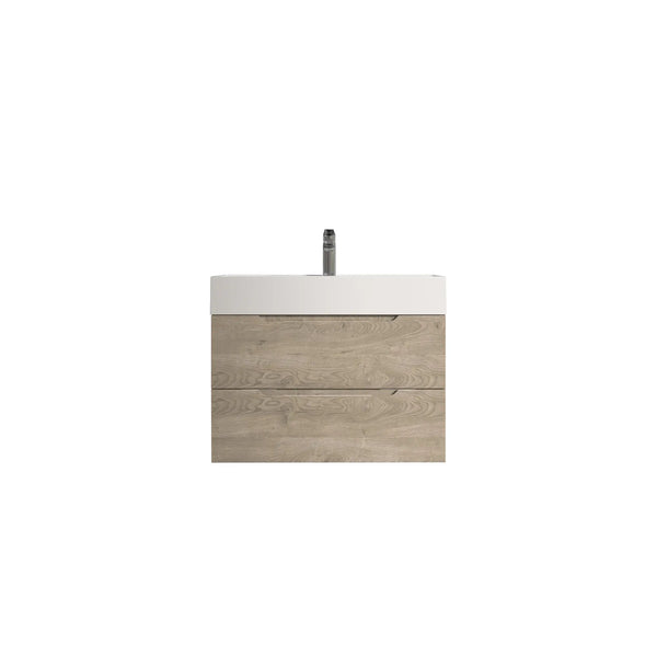 Combo-T 32'' Floating Single Vanity with Gloss white Resin Stone Sink TONA Bathroom Furniture