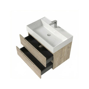 Combo-T 32'' Floating Single Vanity with Gloss white Resin Stone Sink TONA Bathroom Furniture