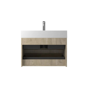 Combo-T 32'' Floating Single Vanity with Gloss white Resin Stone Sink TONA Bathroom Furniture