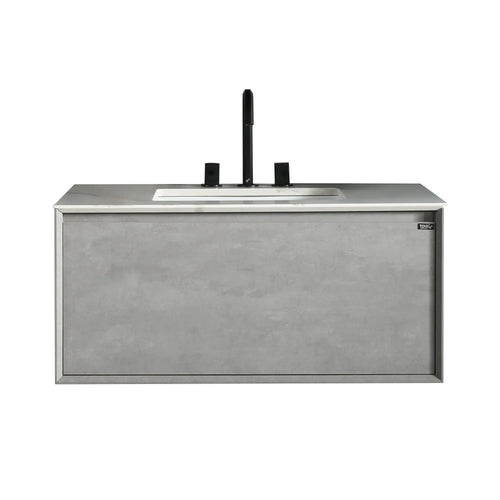 Freda 40'' Floating Vanity Single Sink with Ceramic Countertop TONA Bathroom Furniture