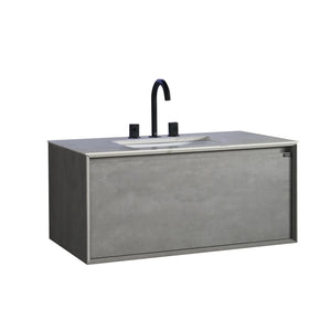 Freda 40'' Floating Vanity Single Sink with Ceramic Countertop TONA Bathroom Furniture
