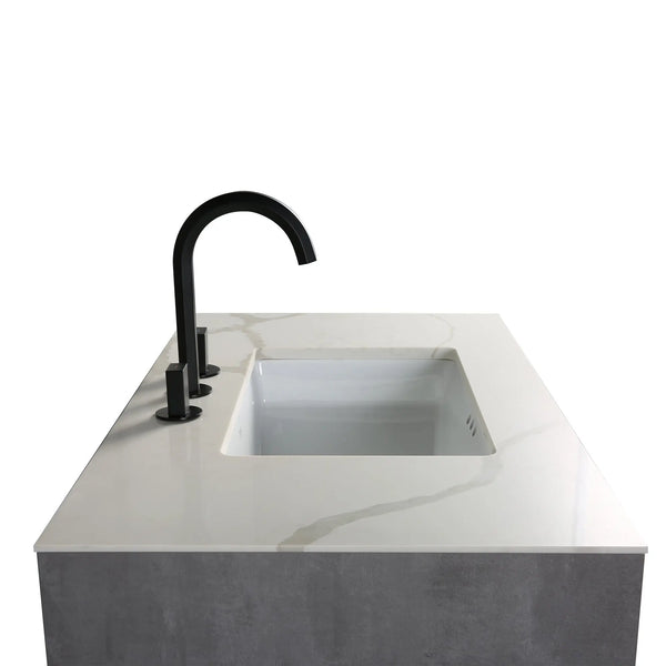 Freda 40'' Floating Vanity Single Sink with Ceramic Countertop TONA Bathroom Furniture
